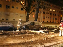 Vētras ''Ksavjērs'' postījumi Berlīnē. Foto: polizeireporter.