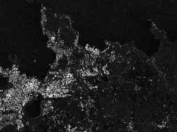 EKA mākslīgā zemes pavadoņa „Sentinel-1” satelītattēls, kurā redzama Tallina. Apstrādājis Kaupo Vormansiks, Tartu Observatorija