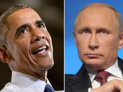 ASV prezidents Baraks Obama atkal "Forbes" pasaules ietekmīgāko cilvēku aptaujā zaudē Krievijas prezidentam Vladimiram Putinam. Foto: AFP/LETA