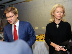 Nils Ušakovs un Iveta Strautiņa. Foto: Ieva Lūka, LETA