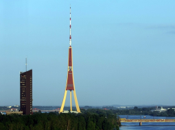 Latvijas televīzijas ēka un tornis. Foto: Edijs Pālens, LETA