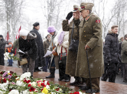 2014.gada 16.martā pie Brīvības pieminekļa. Foto: Nora Krevneva, F64