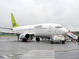"airBaltic" lidmašīna. Foto: Ieva Lūka, LETA