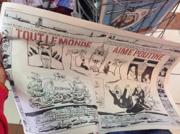 "Charlie Hebdo" atvērums, kas veltīts Vladimiram Putinam. Foto no "sobinews"