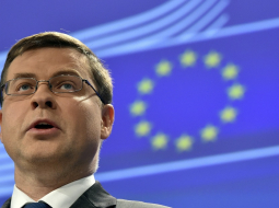 EK viceprezidents Valdis Dombrovskis. Foto: AFP/LETA