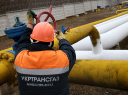 "Gazprom" padod gāzi Ukrainai. Foto: ITAR-TASS/LETA