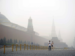 Maskava. Sarkanais laukums miglā. Foto: ITAR-TASS/LETA