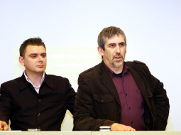 Jevgēņijs Osipovs (no kreisās) kopā ar Vladimiru Lindermanu. Foto: F64