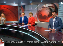 LTV1 raidījuma "Rīta Panorāma" vadītāji.