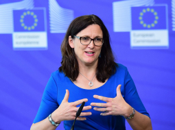 ES tirdzniecības komisāre Sesīlija Malmstrēma. Foto: AFP/LETA
