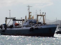 Kuģis "Stende", vēlāk - "Daļnij Vostok". Foto: ITAR-TASS/LETA