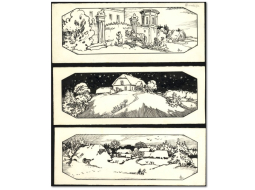 Indriķa Zeberiņa zīmējumi no grāmatas "Sūnu ciema zēni". Publicitātes foto