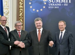 Ukrainas un Eiropas Savienības samitā Kijevā. Foto: AFP