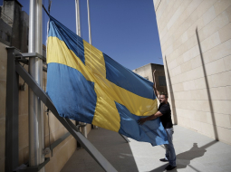 Zviedrijas karogs. Foto: AFP/LETA