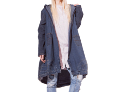 Zīmola Zīle jaka no pārstrādātiem džinsiem.