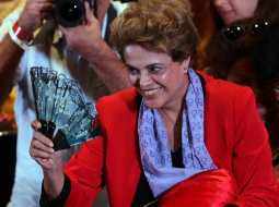 Atstādinātā Brazīlijas prezidente Dilma Rusefa. Foto: Reuters/LETA