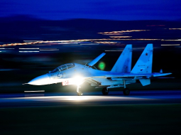 Krievijas armijas iznīcinātājs. Foto: ITAR-TASS/LETA