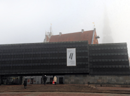 Okupācijas muzeja ēka Strēlnieku laukumā. Foto: Edijs Pālens, LETA.