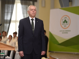 Zaļo un Zemnieku savienības valdes priekšsēdētājs Augusts Brigmanis. Foto: Edijs Pālēns, LETA