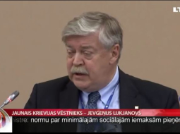 Jaunais Krievijas vēstnieks Latvijā Jevgeņijs Lukjanovs LTV1 raidījumā "Panorāma"