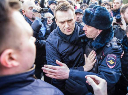 Aleksejs Navaļnijs opozicionāru mītiņā. Foto: AFP-LETA