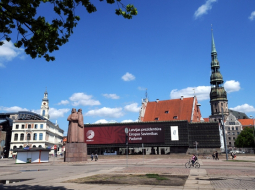 Okupācijas muzejs Strēlnieku laukumā. Foto: Edijs Pālens, LETA