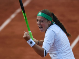 Aļona Ostapenko. Foto: AFP-LETA