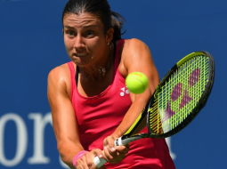 Anastasija Sevastova astotdaļfināla mačā. Foto: LETA - Reuters