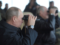 Krievijas un Baltkrievijas militārie manevri "Zapad 2017" Baltkrievijas poligonā Borisovā. Foto: EPA/LETA