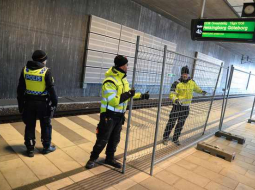 Robežas kontrole Malmē, Zviedrijā. Foto: AFP-LETA