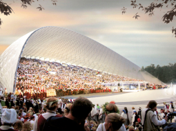 Patlaban estrādē ir aptuveni 20 tūkstoši sēdvietu, tikpat stāvvietu un 14 tūkstoši cilvēku var savietoties uz skatuves. Jaunās estrādes projektā paredzēti 34 tūkstoši sēdvietu, tikpat stāvvietu skatītājiem, kā arī daļēji pārsegta skatuves daļa 11 tūkstošiem dziedātāju. Pirms trim gadiem tika lēsts, ka pārveide varētu izmaksāt ap 16 miljoniem latu, taču krīze projektu apturēja. Savukārt Daugavas stadionā var savietoties 5000 skatītāju un 15 tūkstoši dejotāju — ja rekonstruētu arī stadionu, tribīnēs būtu 20 tūkstoši sēdvietu.