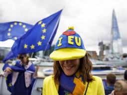 "Brexit" pretinieku demonstrācija Londonā.