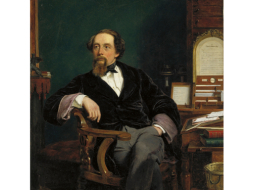 Šajā 1859.gadā tapušajā Viljama Pauela Frita gleznā Dikenss redzams savā darba kabinetā. Izstādē līdzās manuskriptiem aplūkojamas arī citas lietas no Dikensa istabas, ieskaitot gleznā redzamo galdu, pie kura viņš uzrakstīja vairākus vēlīnos meistardarbus.