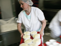 Straupes pienotavā top Jāņu siers.  Pēc svētkiem to sauc par Ķimeņu sieru un pilda desas formas iepakojumā. Foto — Reinis Hofmanis, F64