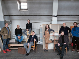 No kreisās: Andris Eglītis, Harijs Brants, Andris Breže, Miķelis Fišers, Ivars Drulle, Gļebs Panteļejevs, Andrejs Grants un Krišs Salmanis.