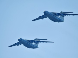 Krievijas militārā transporta lidmašīnas "Il-76". Foto: Sputnik/LETA