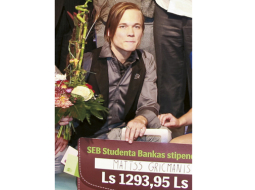 TV spēles uzvatētājs LU students Matīss Gricmanis. Foto — Kārlis Blūmentāls
