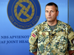 Nacionālo bruņoto spēku komandieris ģenerālleitnants Leonīds Kalniņš. Foto: Zane Bitere, LETA