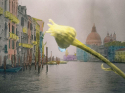 Kristīne Luīze Avotiņa. No cikla Rozes Venēcijai. 2004. Fotopapīrs, kolorējums ar tušu. Autores īpašums.