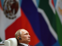 Krievijas prezidents Vladimirs Putins BRICS samitā. Foto: AFP/LETA
