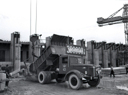Rīgas HES būvlaukums Doles salā. 1973. gads. Fotogrāfs J. Fadejevs. LNVM krājums