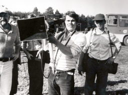 Dokumentālās filmas Strēlnieku zvaigznājs (1982) tapšanas laikā.