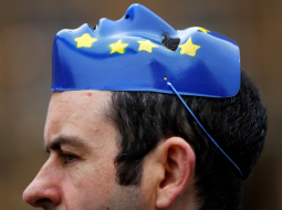 Protestētājs pret Brexit. Foto: Reuters/LETA