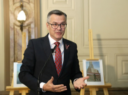 Saeimas Aizsardzības, iekšlietu un korupcijas novēršanas komisijas priekšsēdētājs Ainars Latkovskis. Foto: Evija Trifanova, LETA