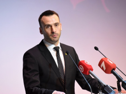 Partijas "Kustība "Par!""valdes loceklis Mārtiņš Staķis. Foto: Zane Bitere, LETA
