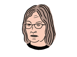 Skaidrīte Ābrama. Zīmējums – Ernests Kļaviņš
