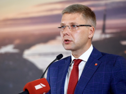 Partijas "Saskaņa" priekšsēdētājs un Rīgas mērs Nils Ušakovs. Foto: Ieva Leiniša, LETA