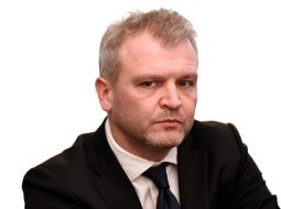Bankas līdzīpašnieks Oļegs Fiļs 27. februāra preses konferencē par ABLV pašlikvidāciju.
Foto — LETA