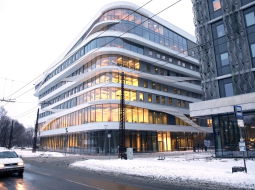 Latvijas Universitātes Akadēmiskā centra jaunā Zinātņu māja. Foto: Ieva Leiniša, LETA
