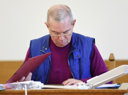 Aivars Lembergs pirms tiesas sēdes Rīgas apgabaltiesā. Foto Paula Čurkste, LETA